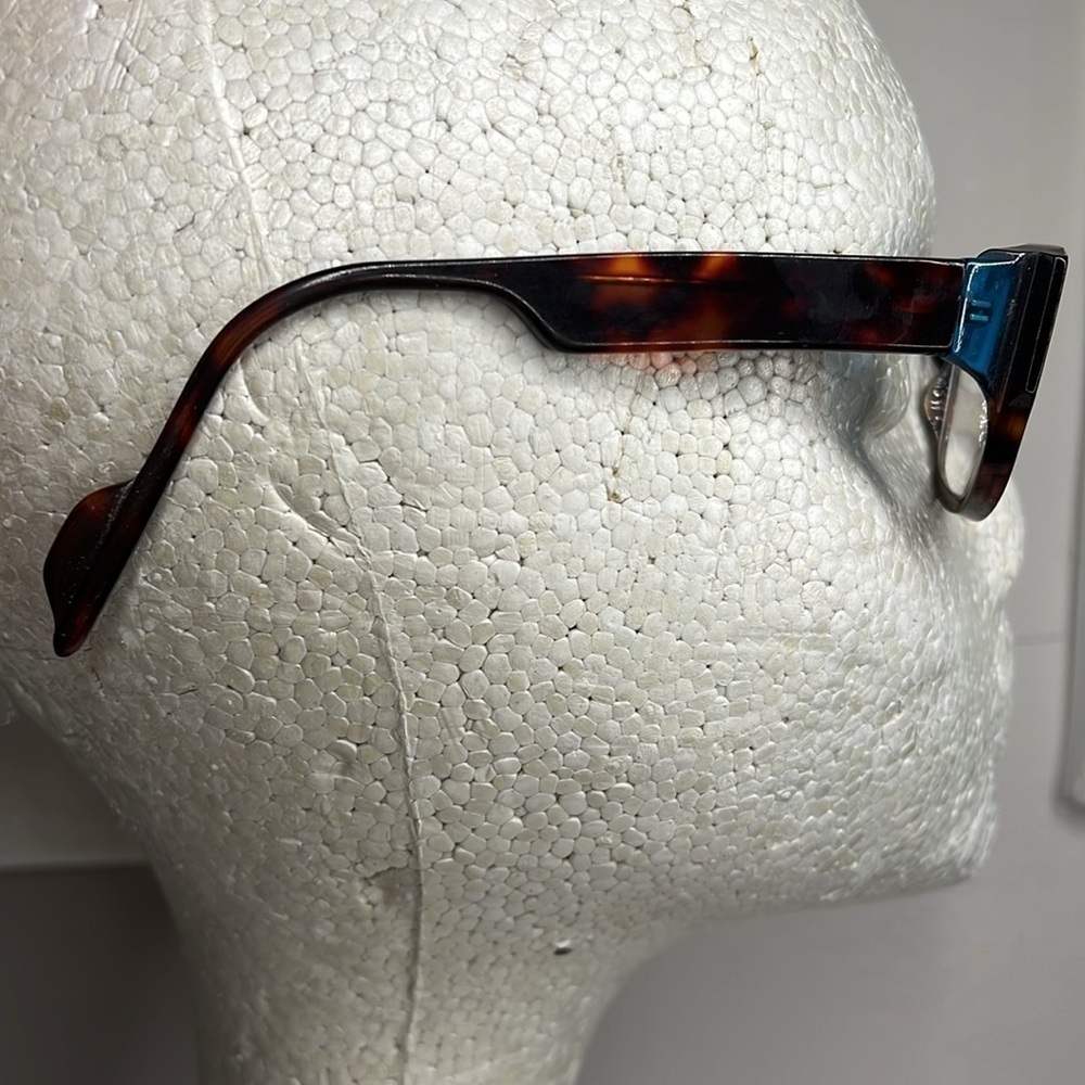 Anne et Valentin 1105 Crakan Tortoise Brown Teal Eyeglasses Frame Made in France - Picture 3 of 7